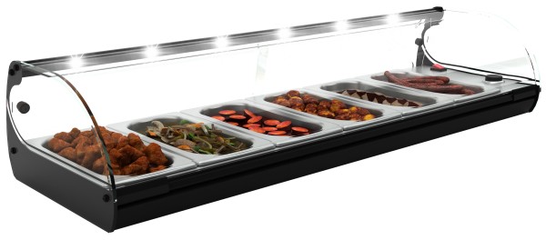 Bild 1 Warmhaltevitrine Cristal 6 | 6x GN 1/3 x 40 mm