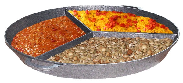 Bild 1 Großraumpfanne Ø 800 mm mit 3-Teilung