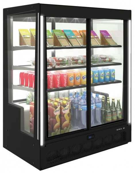 Kühlschrank für Selbstbedienung beleuchtet