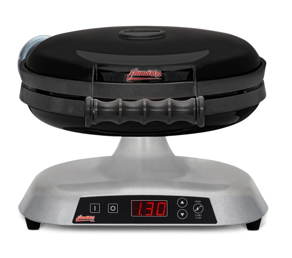 schwarzes retro-waffeleisen neumärker galaxia space frontal