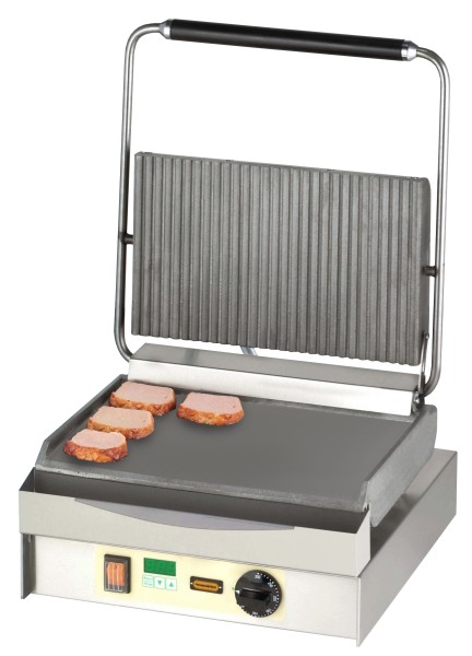 Bild 1 Kontaktgrill Chopper-Grill | oben geriffelt + unten glatt | mit Digitaltimer