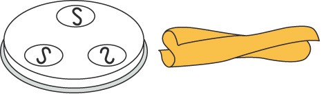 Bild 1 Pasta-Scheibe Ø 57 mm Casreccie für Nudelmachine PF25E/PF40E