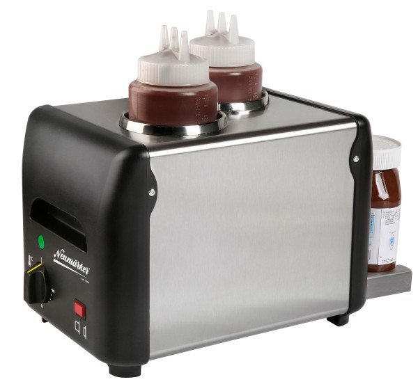 Schokoladenwärmer und Nuss-Nougat-Creme-Portionierer mit 2-Liter-Flasche