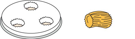 Bild 1 Pasta-Scheibe Ø 57 mm Gnocchi für Nudelmachine PF25E/PF40E