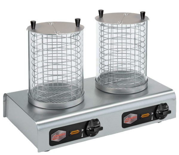 Doppelter Würstchenwärmer mit 2 Gläsern