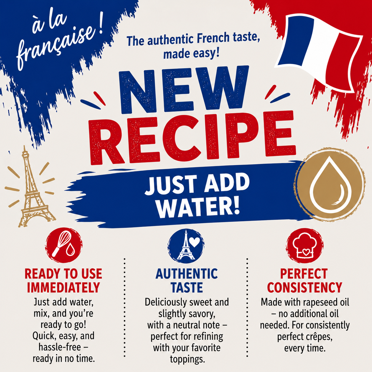 Crepes Baking Mix with authentic French flavour