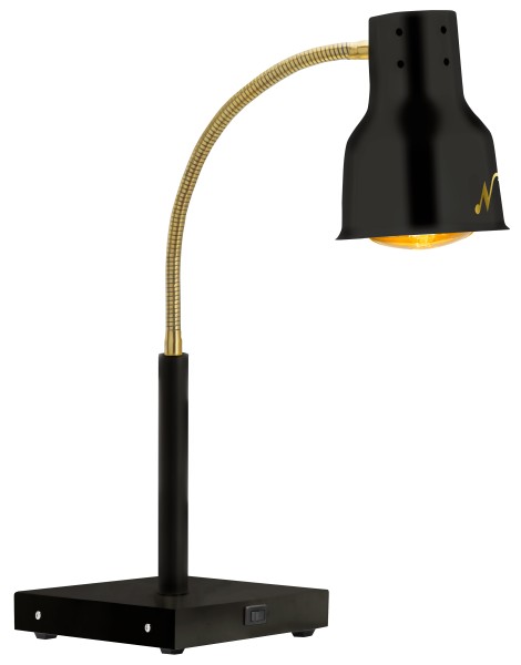 Wärmeleuchte Gastro edel schwarz-gold