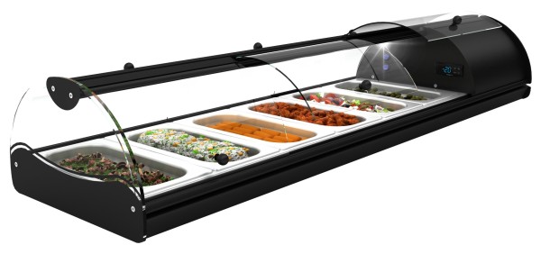 Buffet-Kühlvitrine mit Frontklappen zur Selbstbedienung