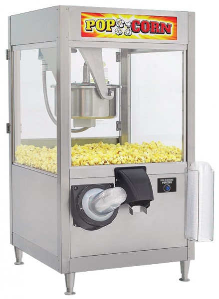 Popcornmaschine für Selbstbedienung