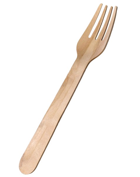 Einweg-Besteck Holz-Gabel aus Birkenholz