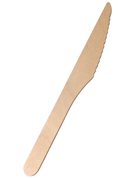 Einweg-Besteck Holz-Messer aus Birkenholz