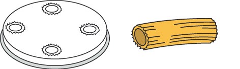 Bild 1 Pasta-Scheibe Ø 57 mm Maccheroni für MPF 2,5 und MPF 4