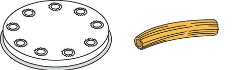 Bild 1 Pasta-Scheibe Ø 57 mm Bucatini für Nudelmachine PF25E/PF40E